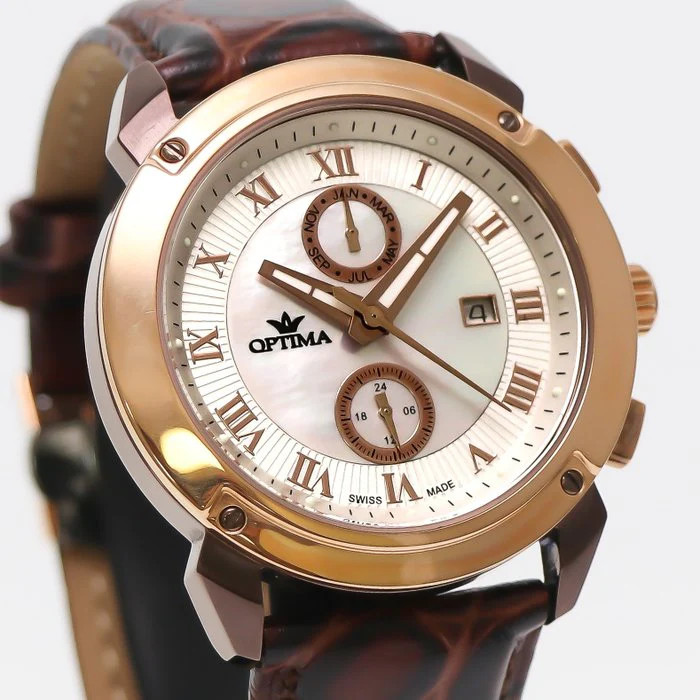 Optima – Swiss Dual Time – OSC241-CRL-7 Quartz 43mm OSC241 30 m (3 ATM / 100