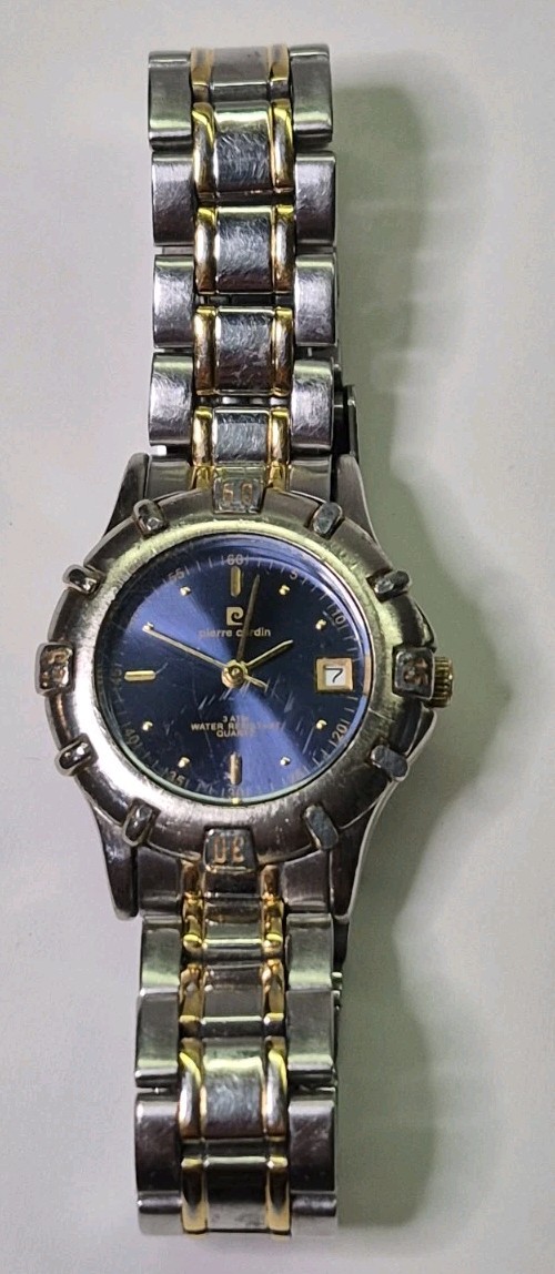 Women’s 24mm Pierre Cardin 4053TU Two Tone Quartz Analog Watch New Battery