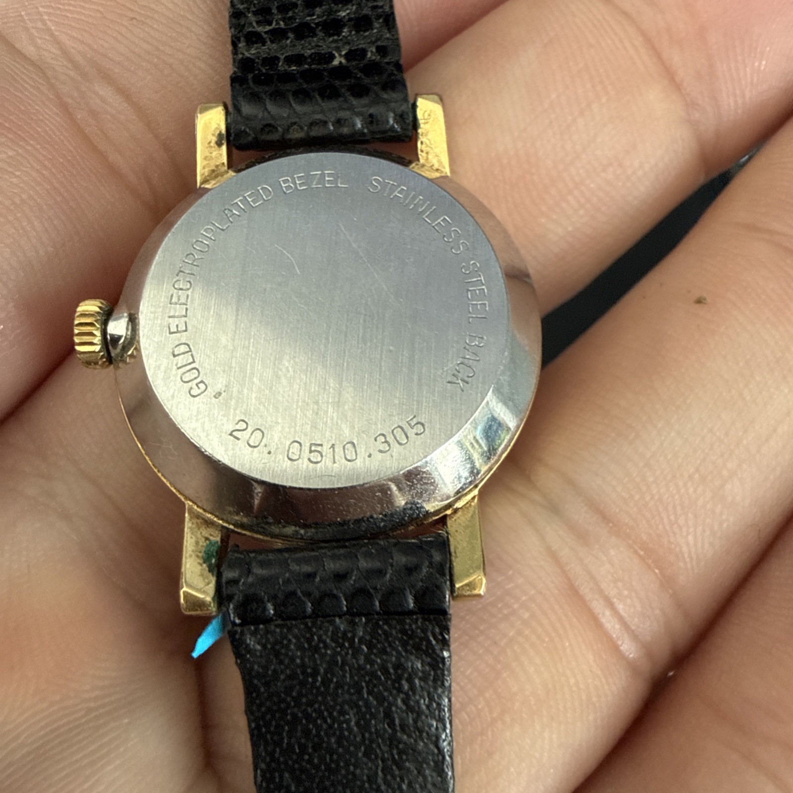 Vintage Movado Zenith Museum Watch 20.0520.305 Swiss Manual Wind Black Dial Runs