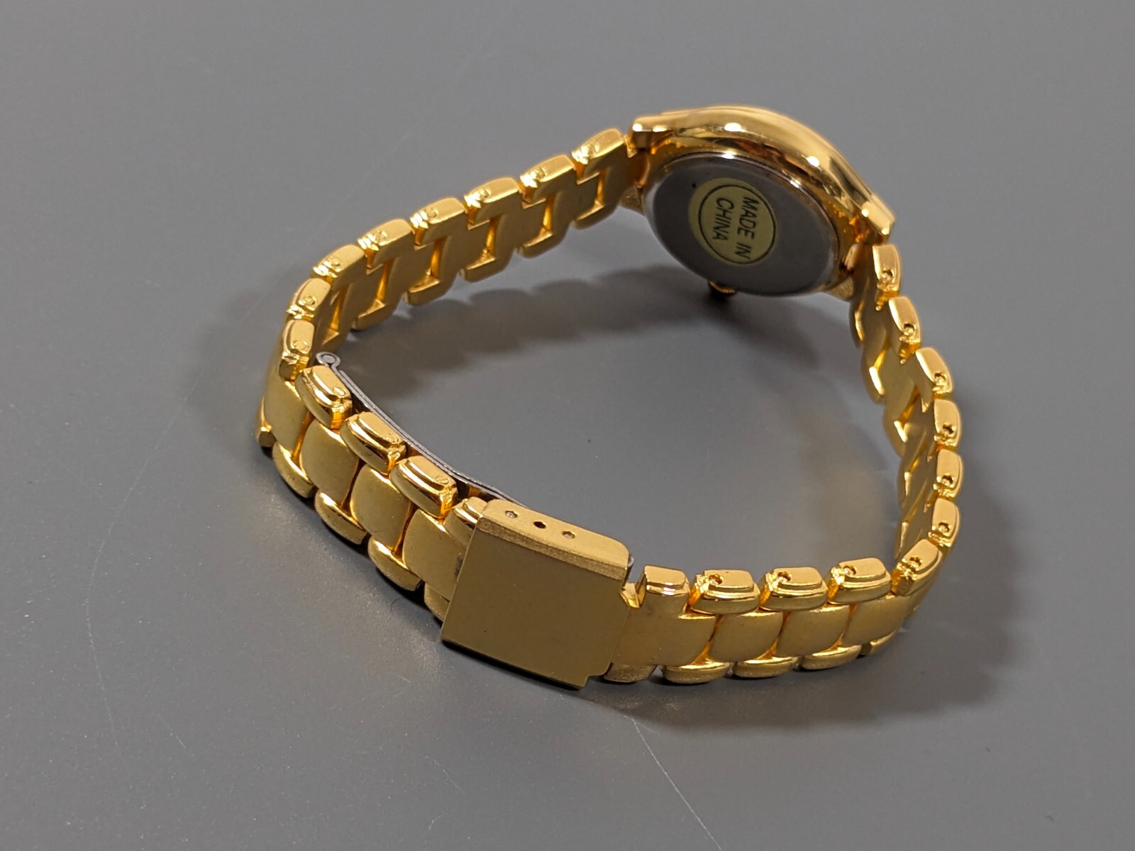 Rumours Golden Round Dial Bracelet Band Watch 6.75 in