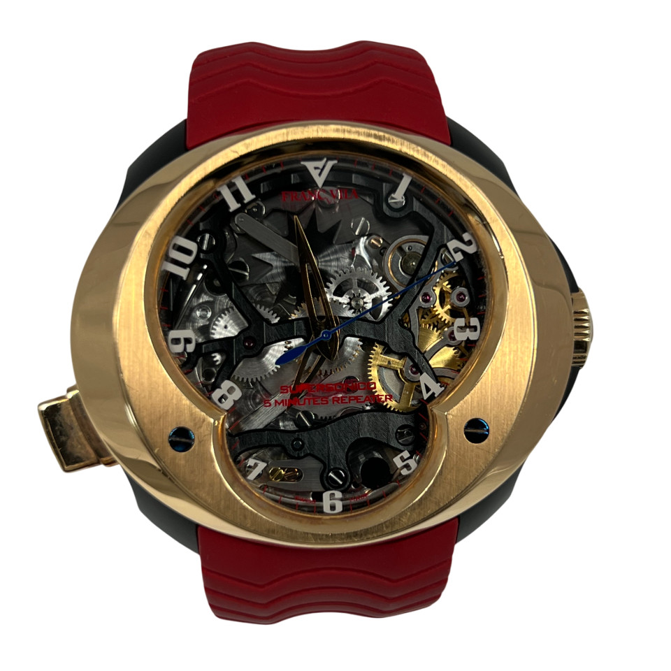 Franc Vila Cobra Super Sonico Rose Gold & PVD Titanium Men’s Watch, 35.CAR.003