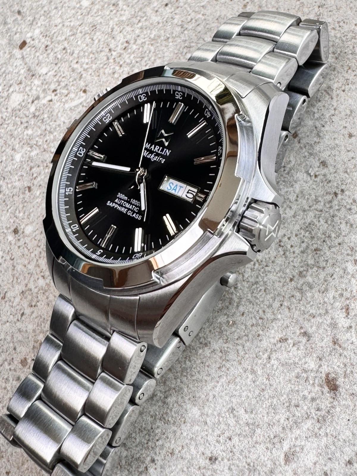 Diver watch DAY-DATE Mens 43mm 300m Sapphire BGW9 SCREW DOWN CROWN 🐟 RRP £500