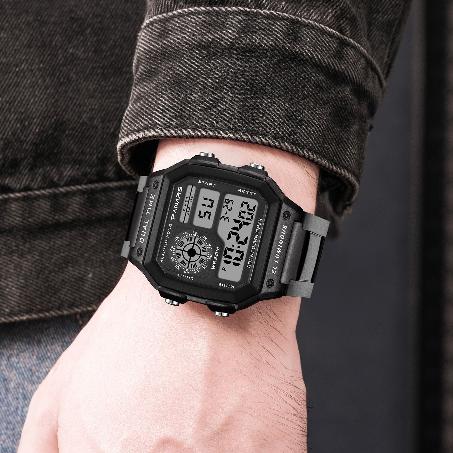 Luxury Military Men Watch Waterproof Luminous Date Chronograph Stainless Steel