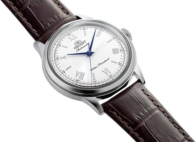 ORIENT RN-BB0002S Bambino 38mm White Roman No Date Automatic Leather Watch