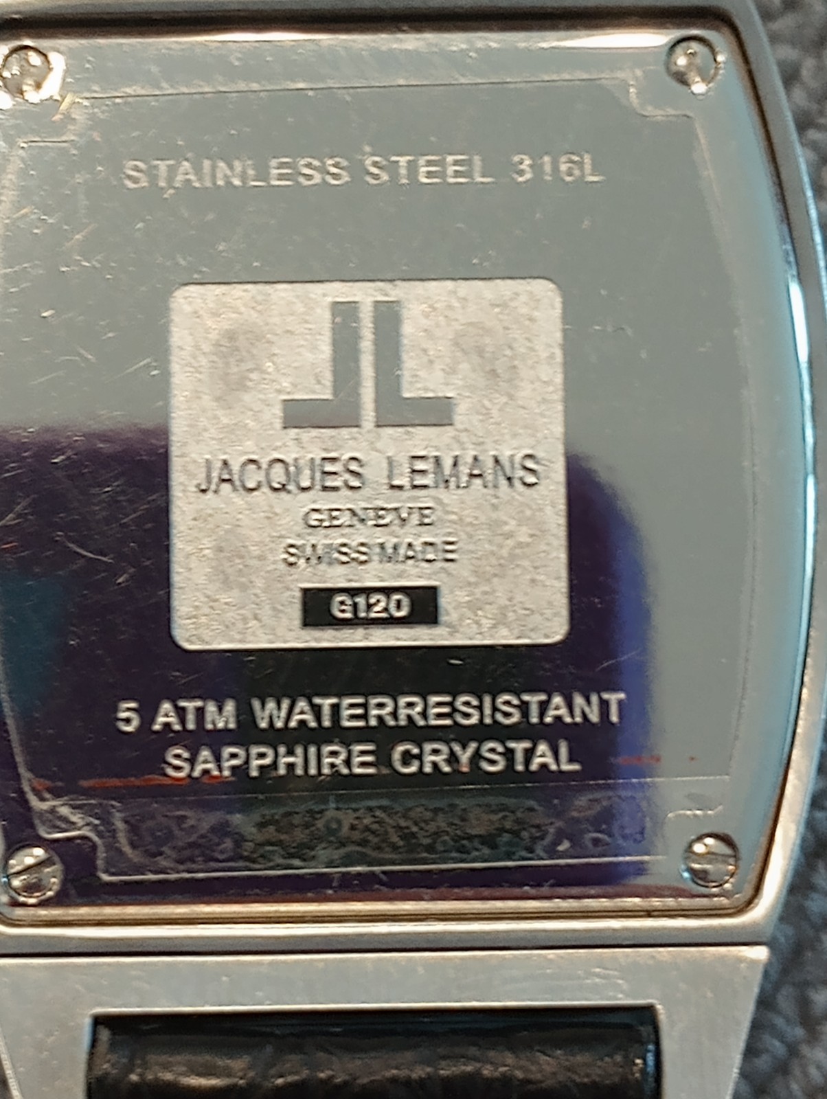 JACQUES LEMANS G120 MENS WATCH GENEVE SWISS 5 ATM SAPPHIRE CRYSTAL