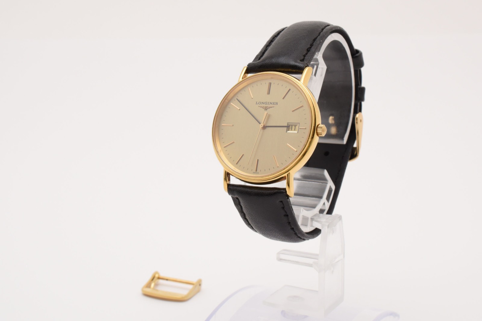 【 NEAR MINT 】 Longines Grand Classic L4.720.2 Gold Dial Date Quartz Men’s Watch