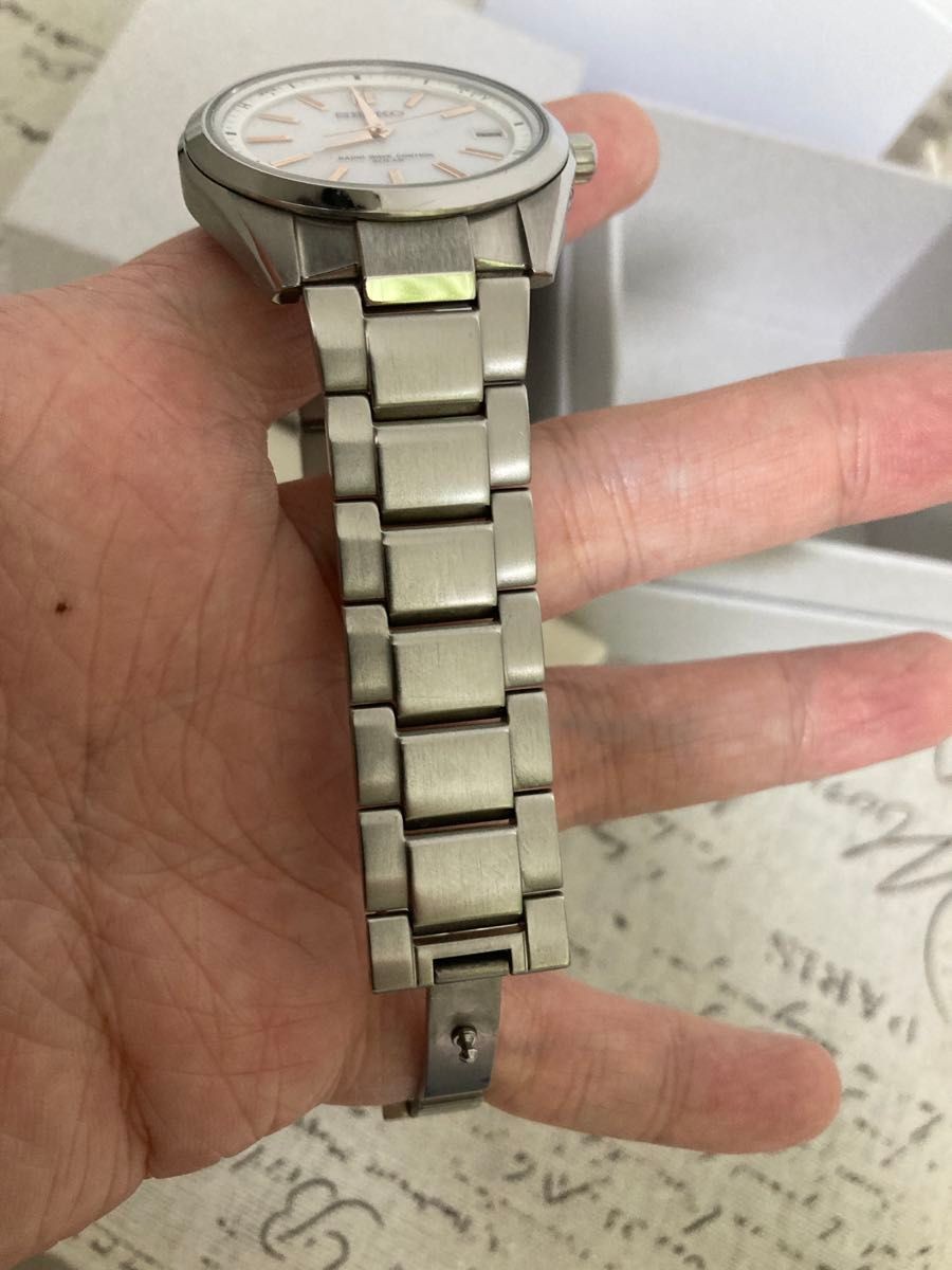 Seiko Brightz SAGZ085 Solar Radio Controlled Blue Dial Titanium Watch Japan