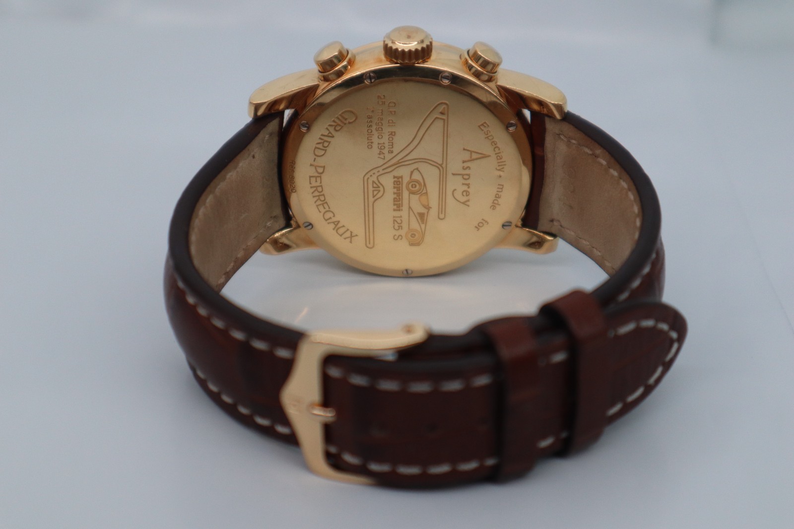 Rare Girard Perregaux Farrari Edition Made For Asprey 8020 Gold Watch #20739