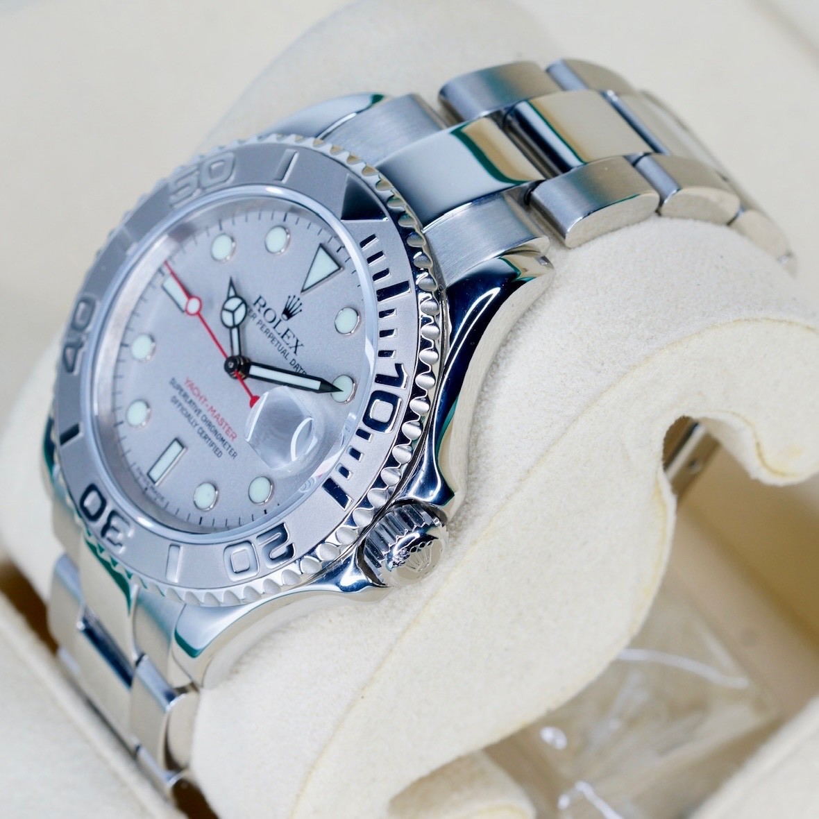 Rolex 16622 Yacht-Master 40 PLATINUM Grey Dial Stainless Steel 40mm