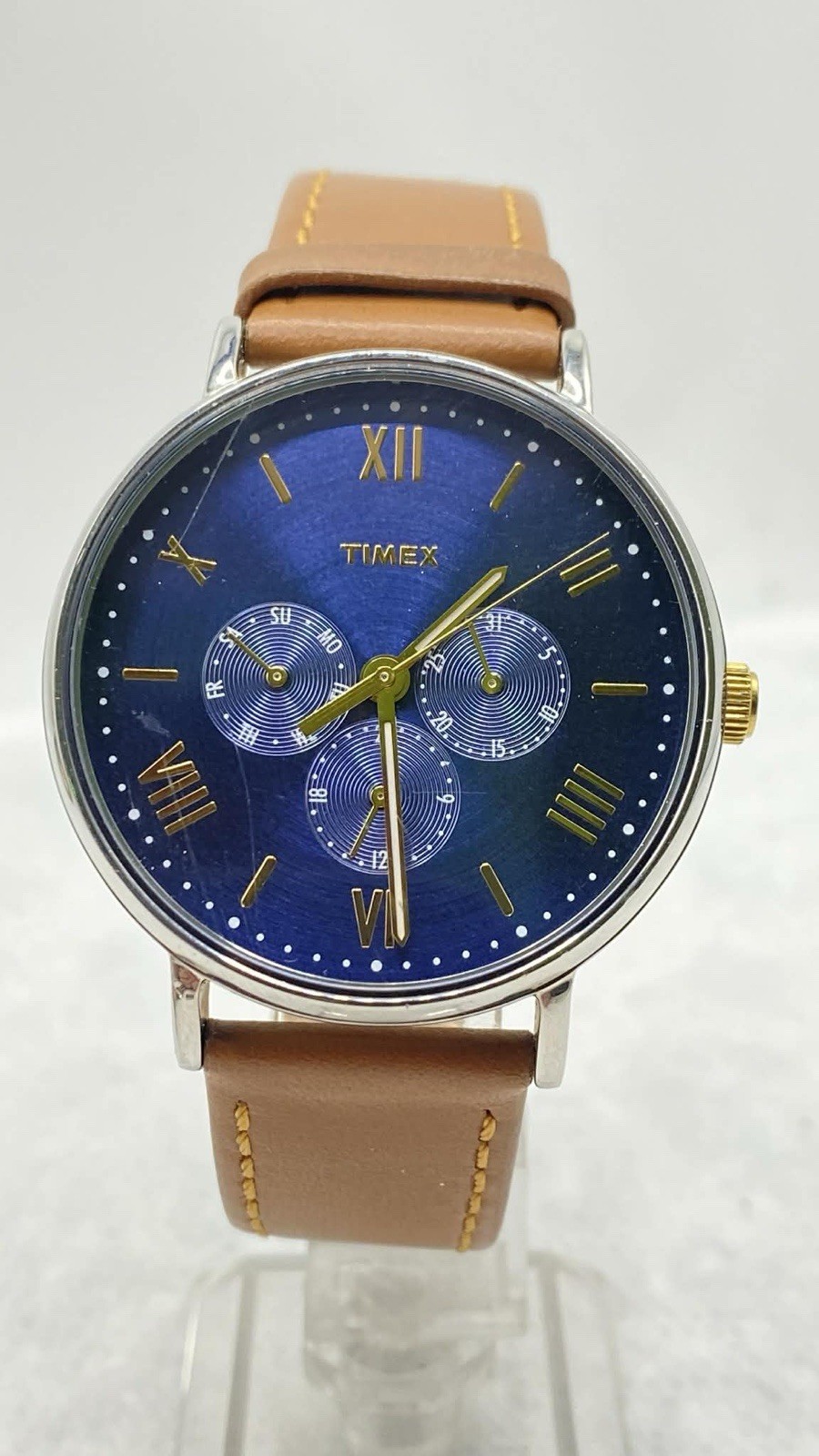 Timex TW2R29100 Men’s Southview 41 Chronograph Light Brown Leather Band Watch
