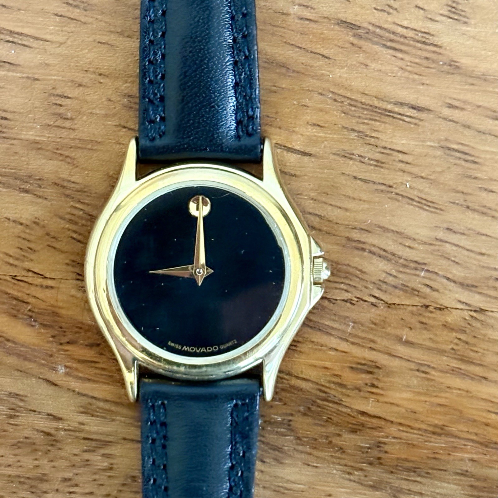 Movado Museum Classic Women’s Gold Tone Black Dial Quartz Watch 87-E4-0823