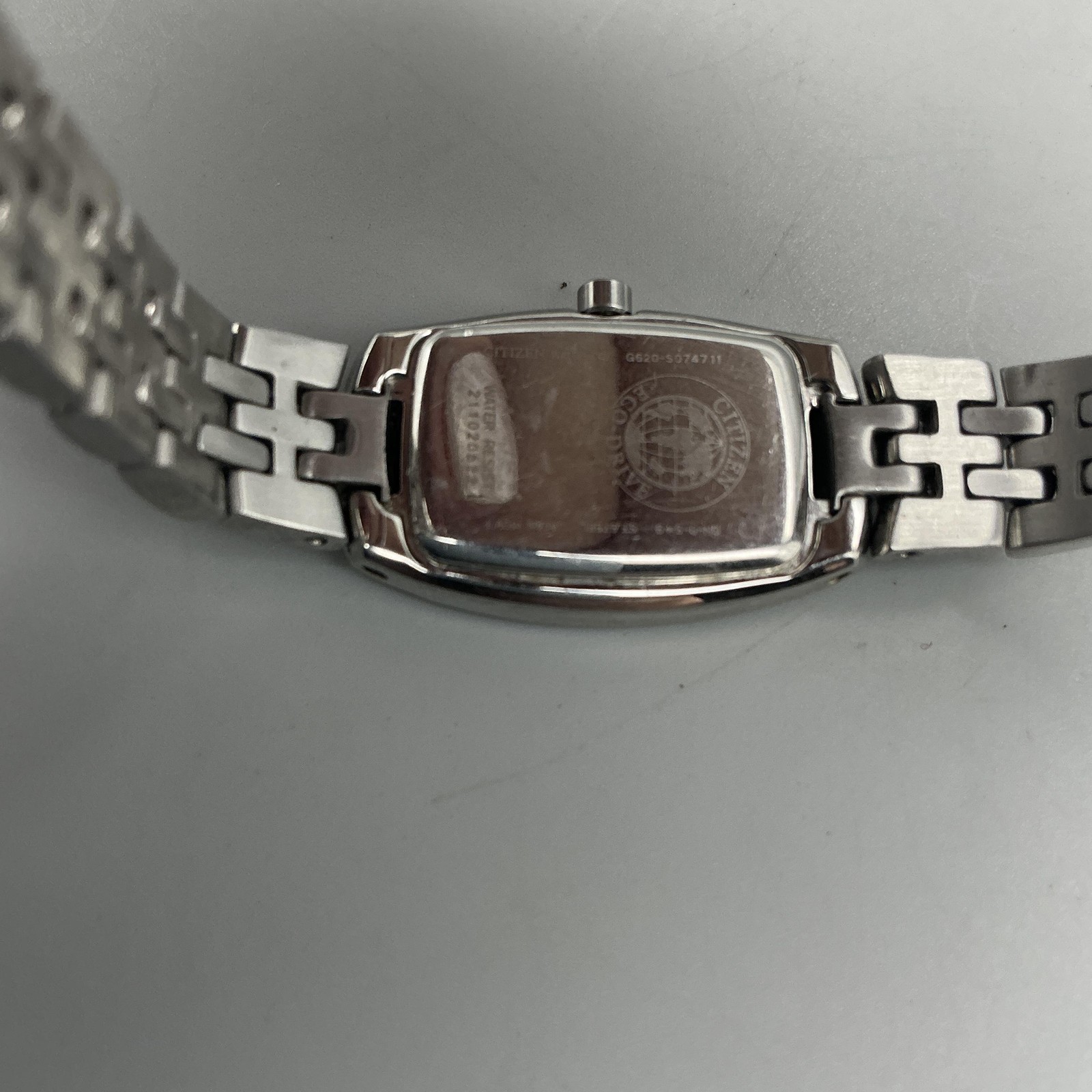 Citizen Eco-Drive Womens Watch 17mm MOP G620-S074711 Crystals Stainless 5.75″