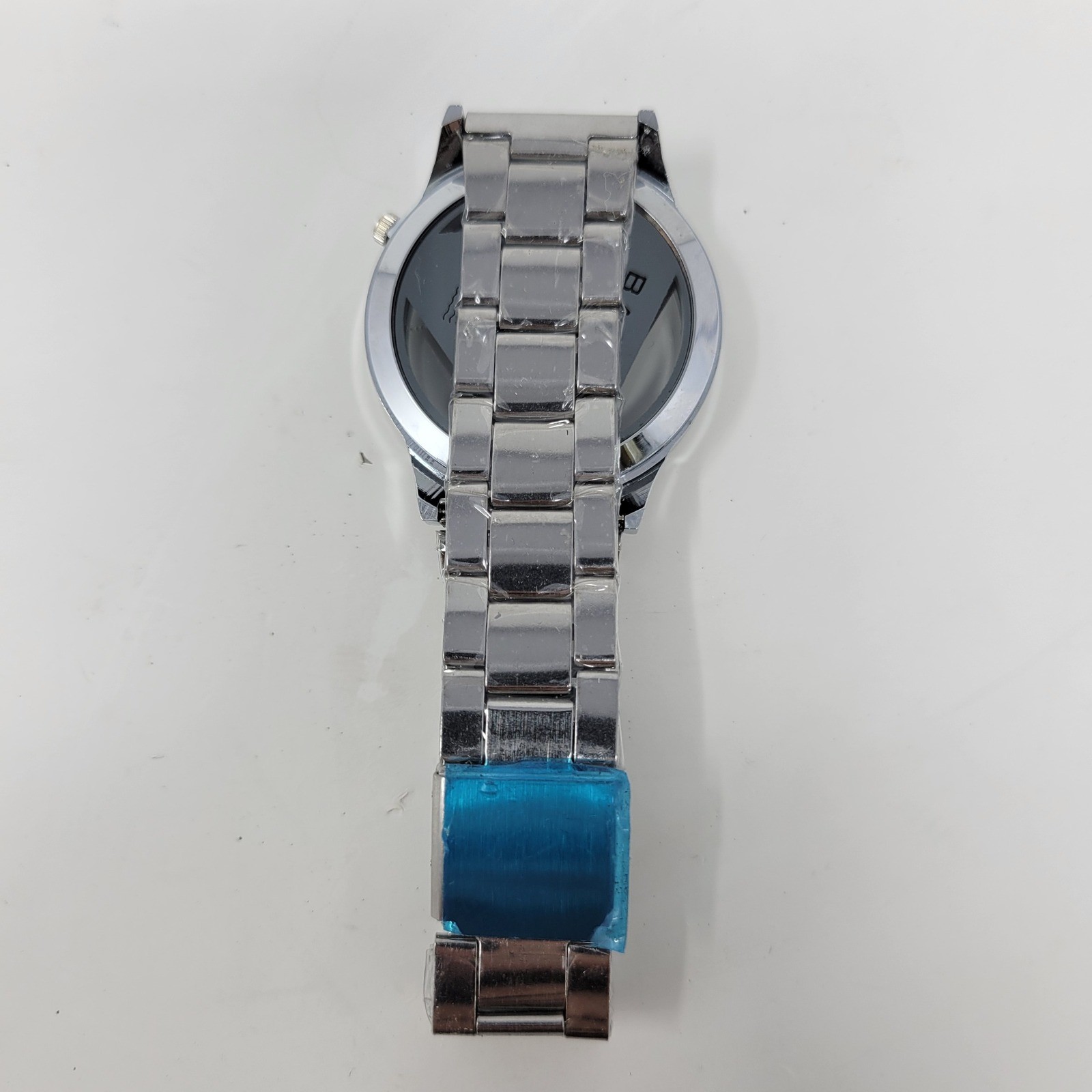 Bariho A112 Silver Tone Stainless Steel Watch Triangular Dial Modern Geometric