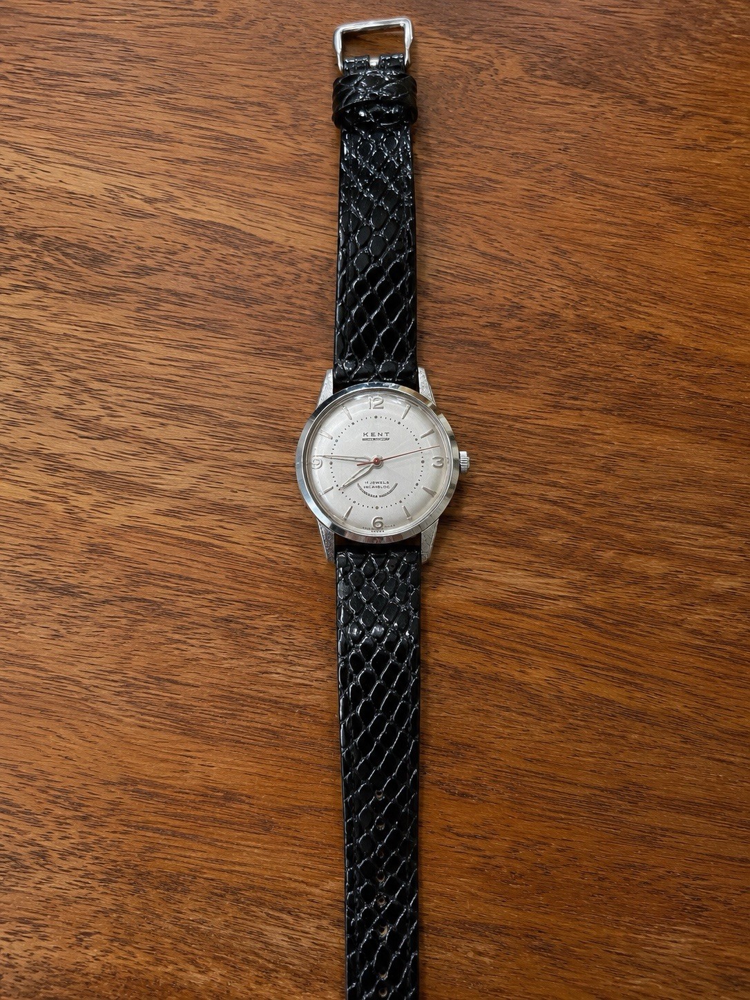 Vintage Kent Waterproof 17 Jewels Incabloc Mechanical Watch – Rare Collectible