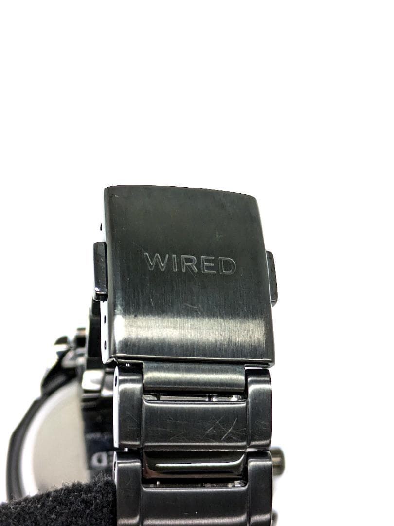 SEIKO WIRED Apollo Solar Chronograph Watch Black Gold Used
