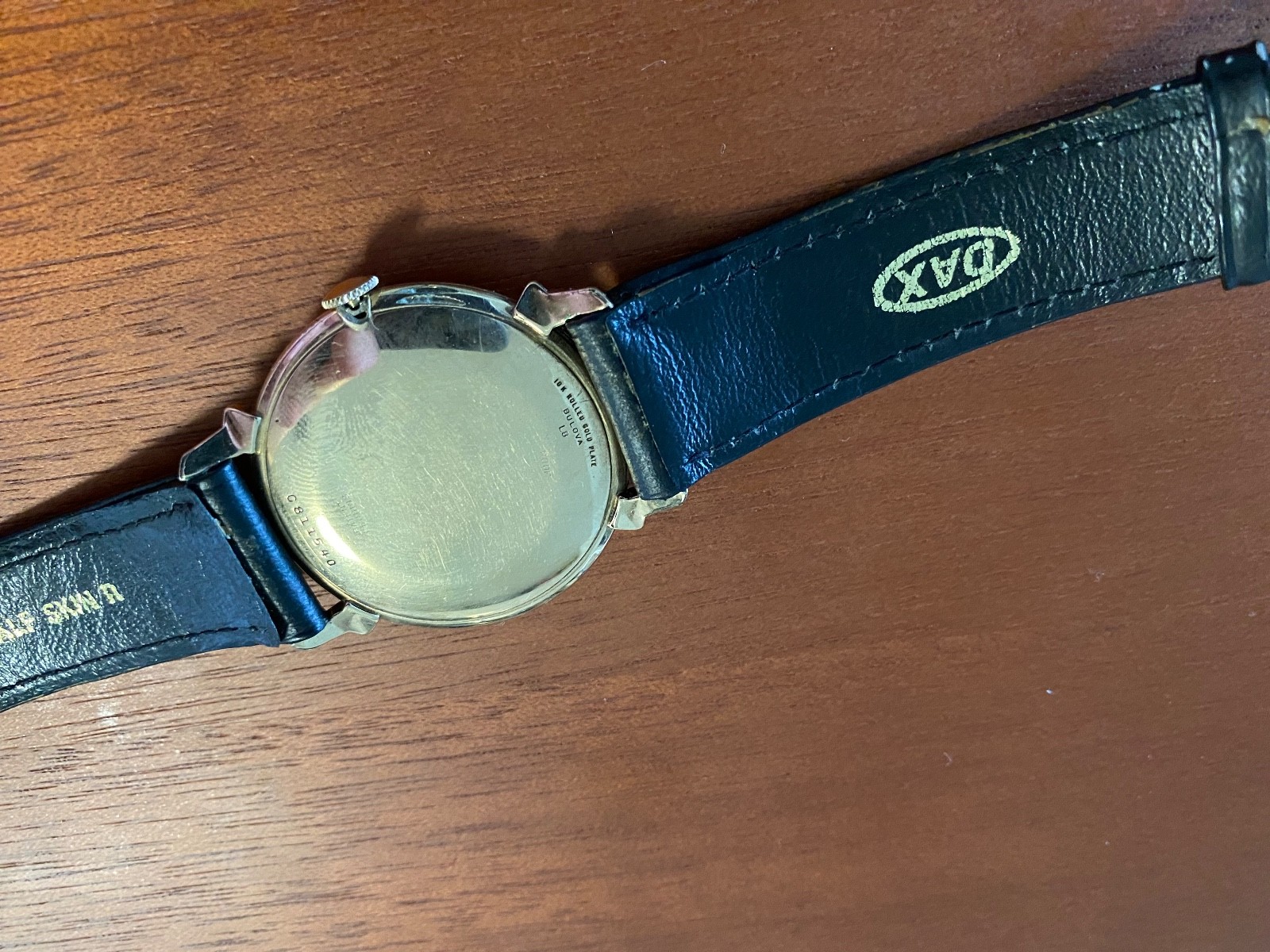 1958 Bulova Cal. 10BP 23 Jewels Manual Wind Black Textured Dial 10K RGP