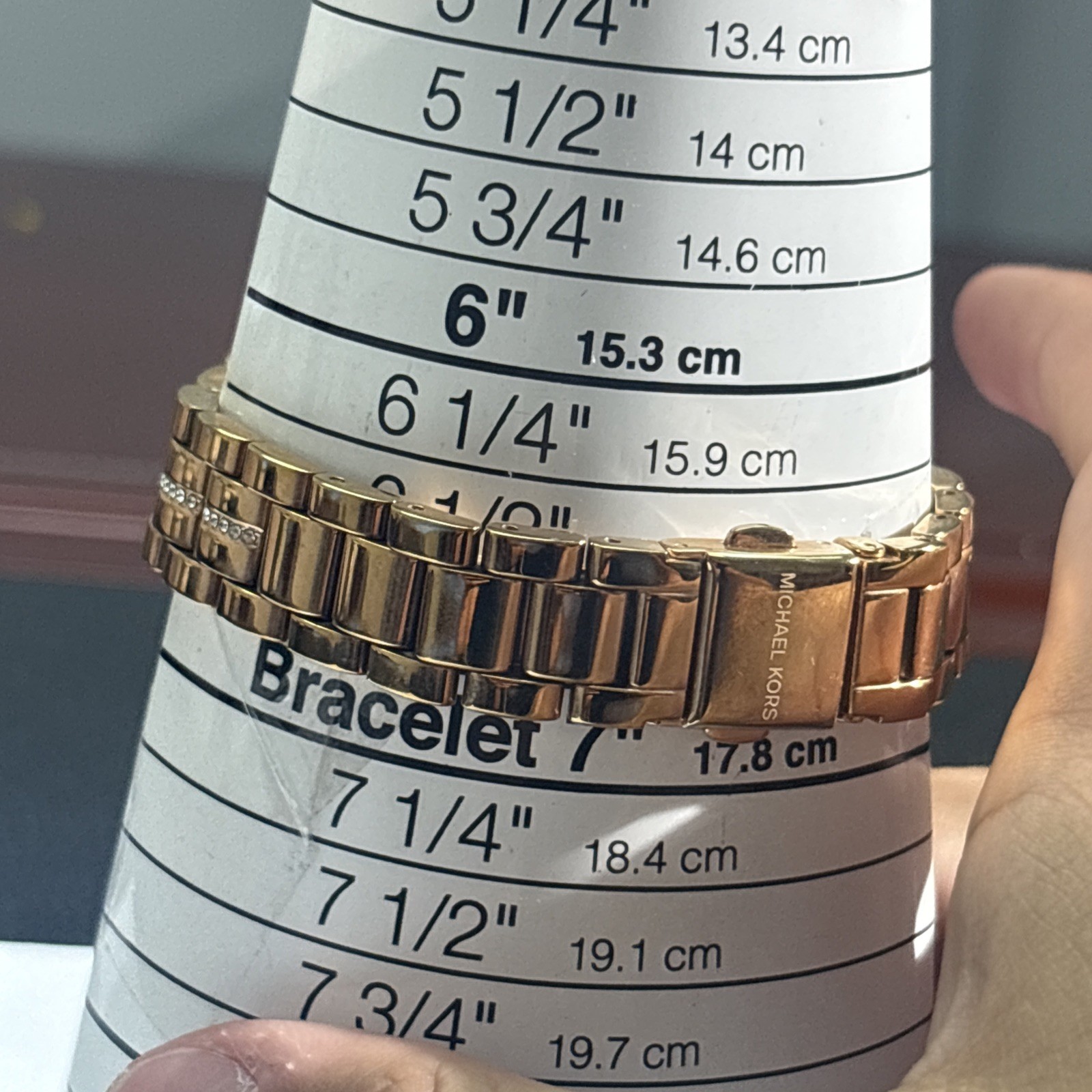 Michael KORS Watch Gold Plated MOP DIAL Fits Wrist Size 6.5”