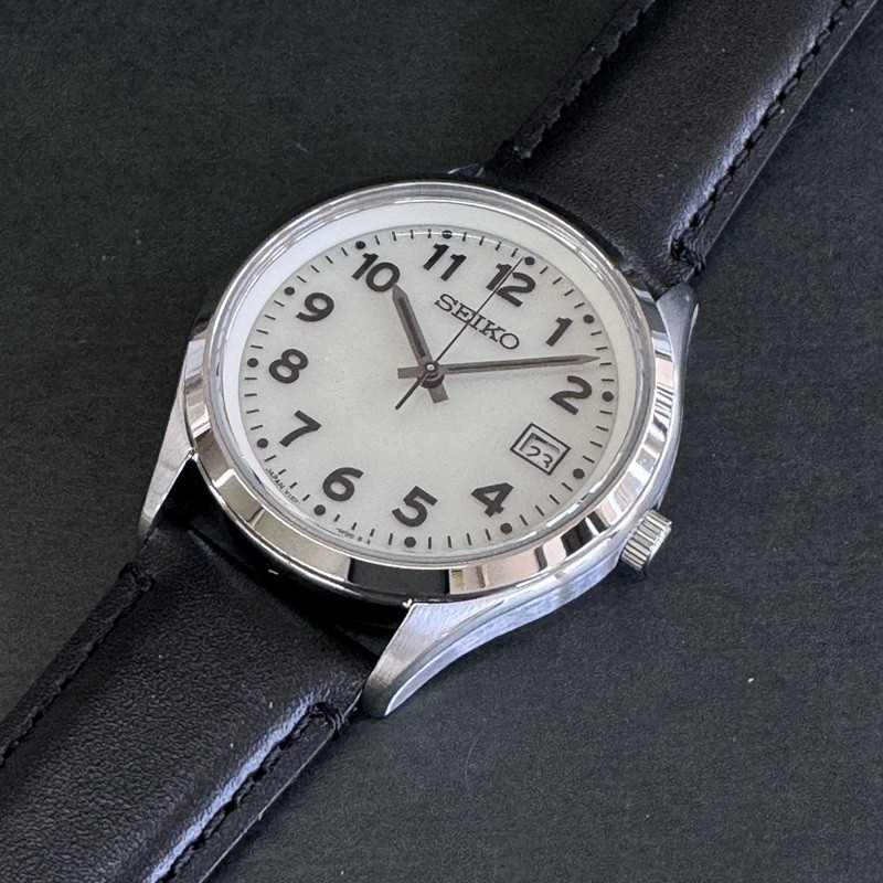 SEIKO SBPX157 Solar Men’s Watch JDM Full Lumi Dial Sapphire 10bar Leather Strap