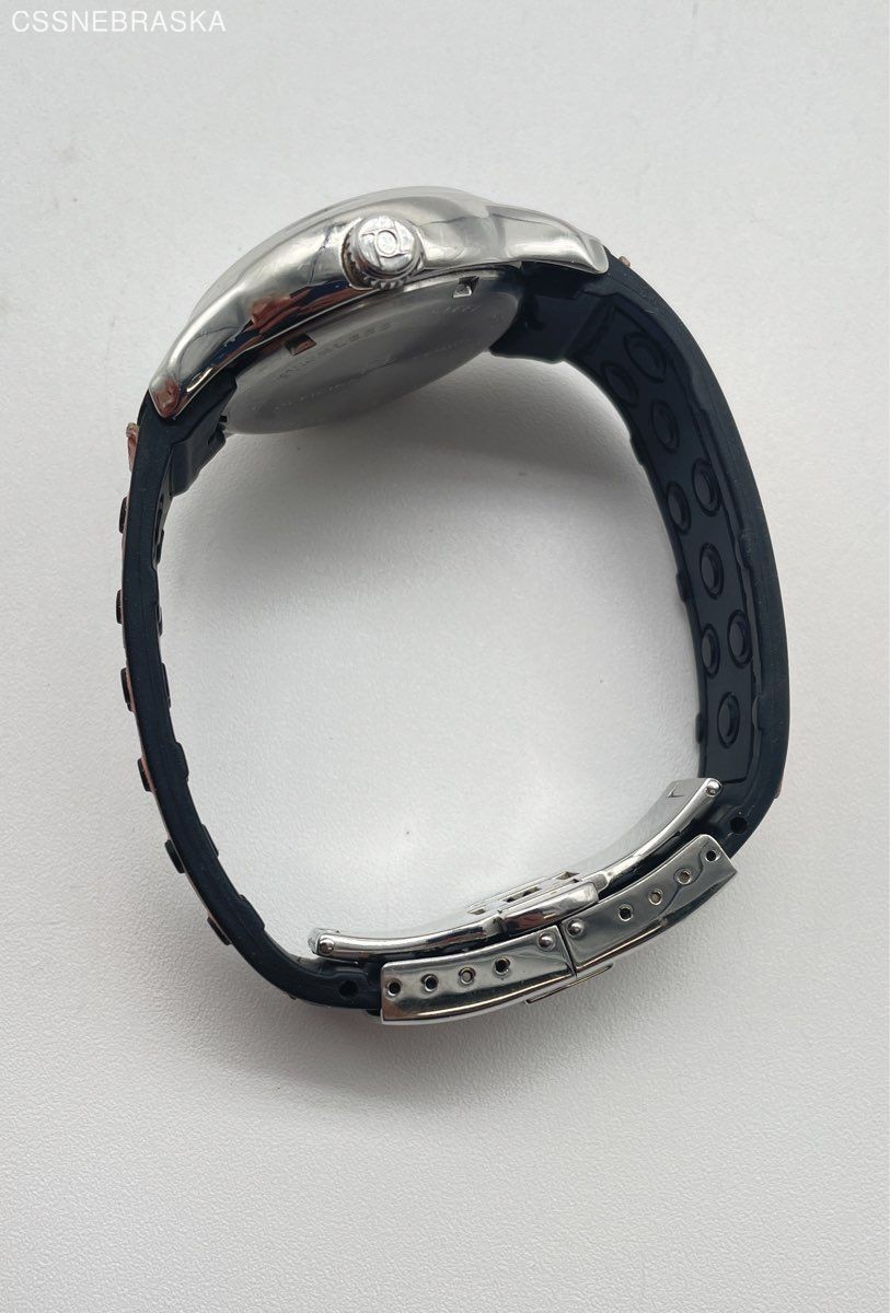 Genuine Officina Del Tempo Pink Women’s Watch Leather Black Rubber Band Date