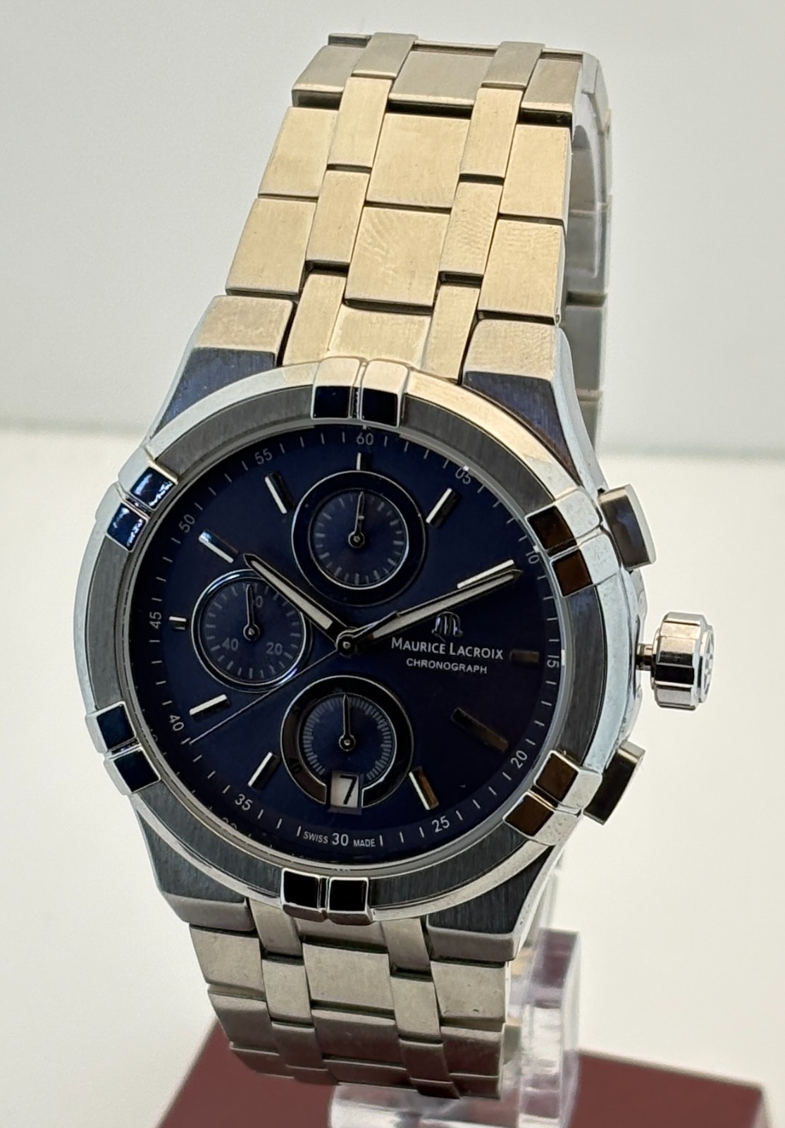 Refurbished Maurice Lacroix Aikon Chrono Quartz Blue Dial Sub-Sec/Date Watch