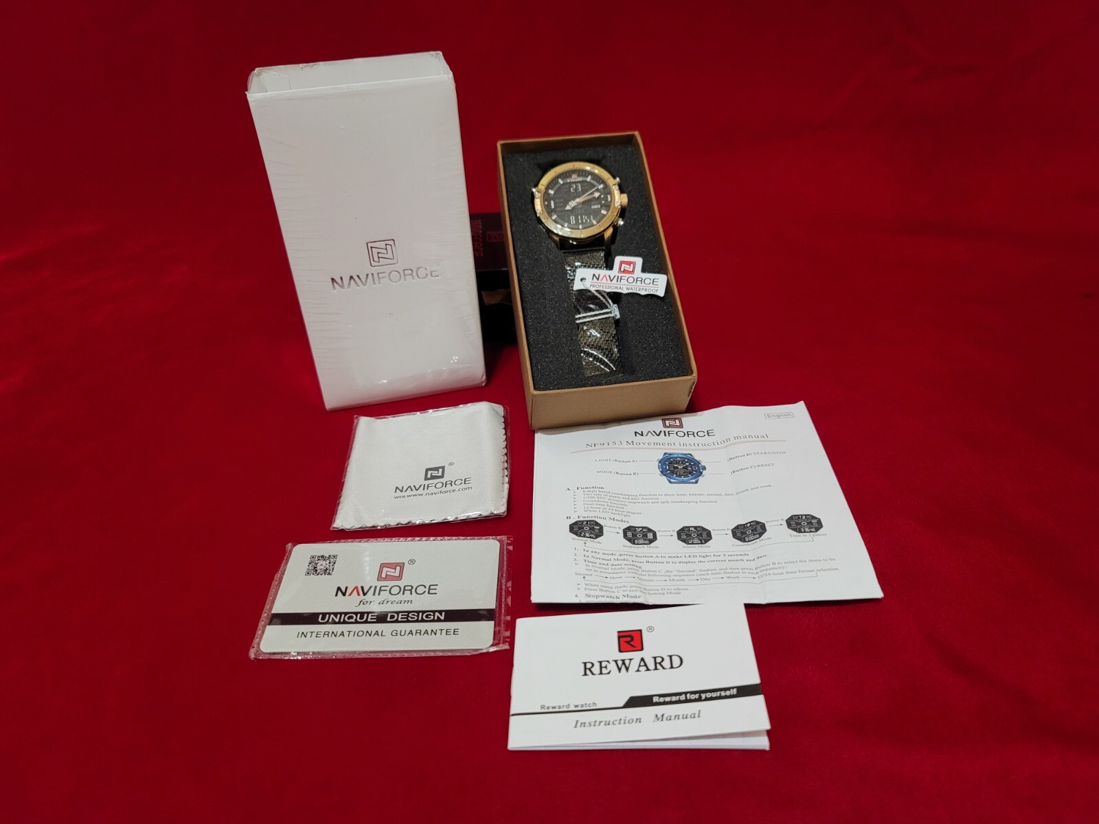 NAVIFORCE Digital/ Watch Men’s Watches Stainless Steel NF-9153M
