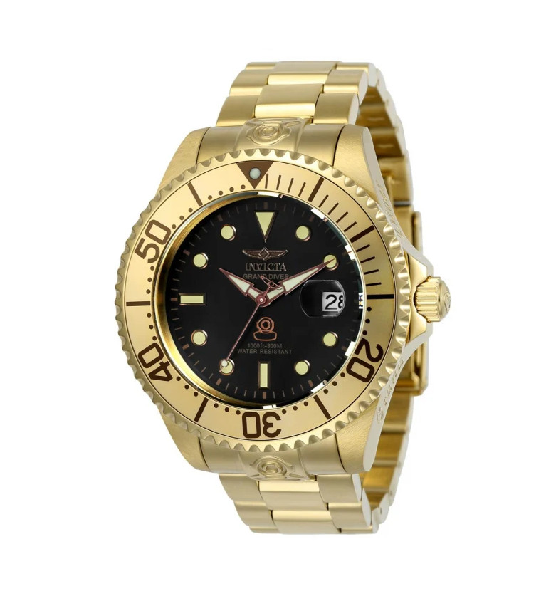 Invicta Grand Diver Navalia Automatic Men’s Watch – 47mm, Gold (24766) NIB