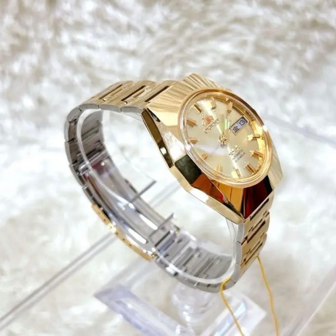 ORIENT 3 Star Automatic Wristwatch Gold 21 Jewels