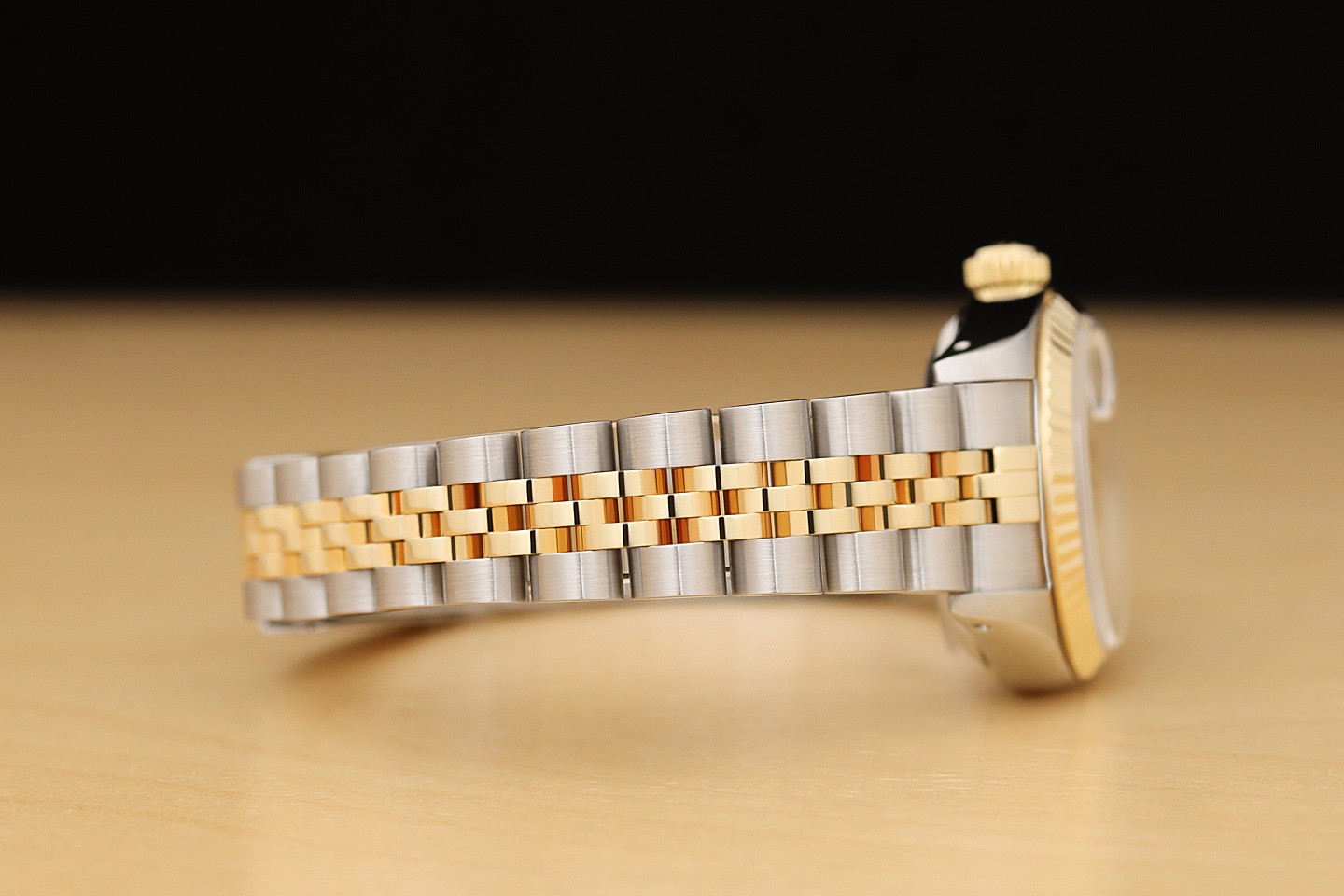 ROLEX LADIES DATEJUST CHAMPAGNE DIAMOND 2 TONE 18K YELLOW GOLD 69173 WATCH
