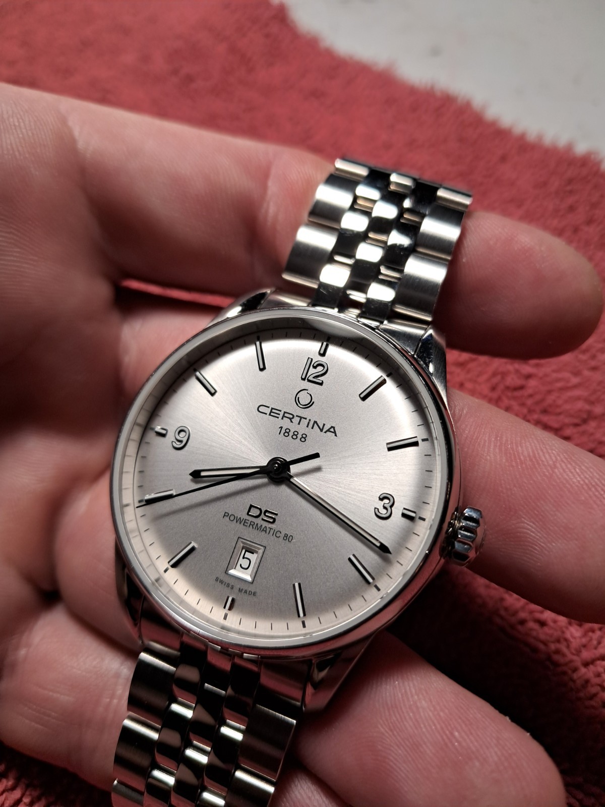 Certina DS Powermatic 80 40mm Automatic Silver Dial Date Steel Bracelet 100m