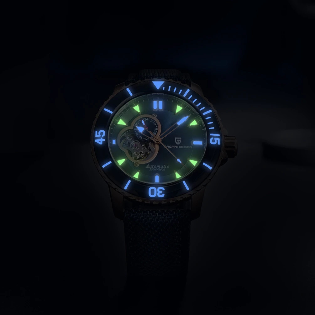 Pagani Design pd-1674 Men’s Automatic Dive Watch Sapphire NH39A 200M Luminous