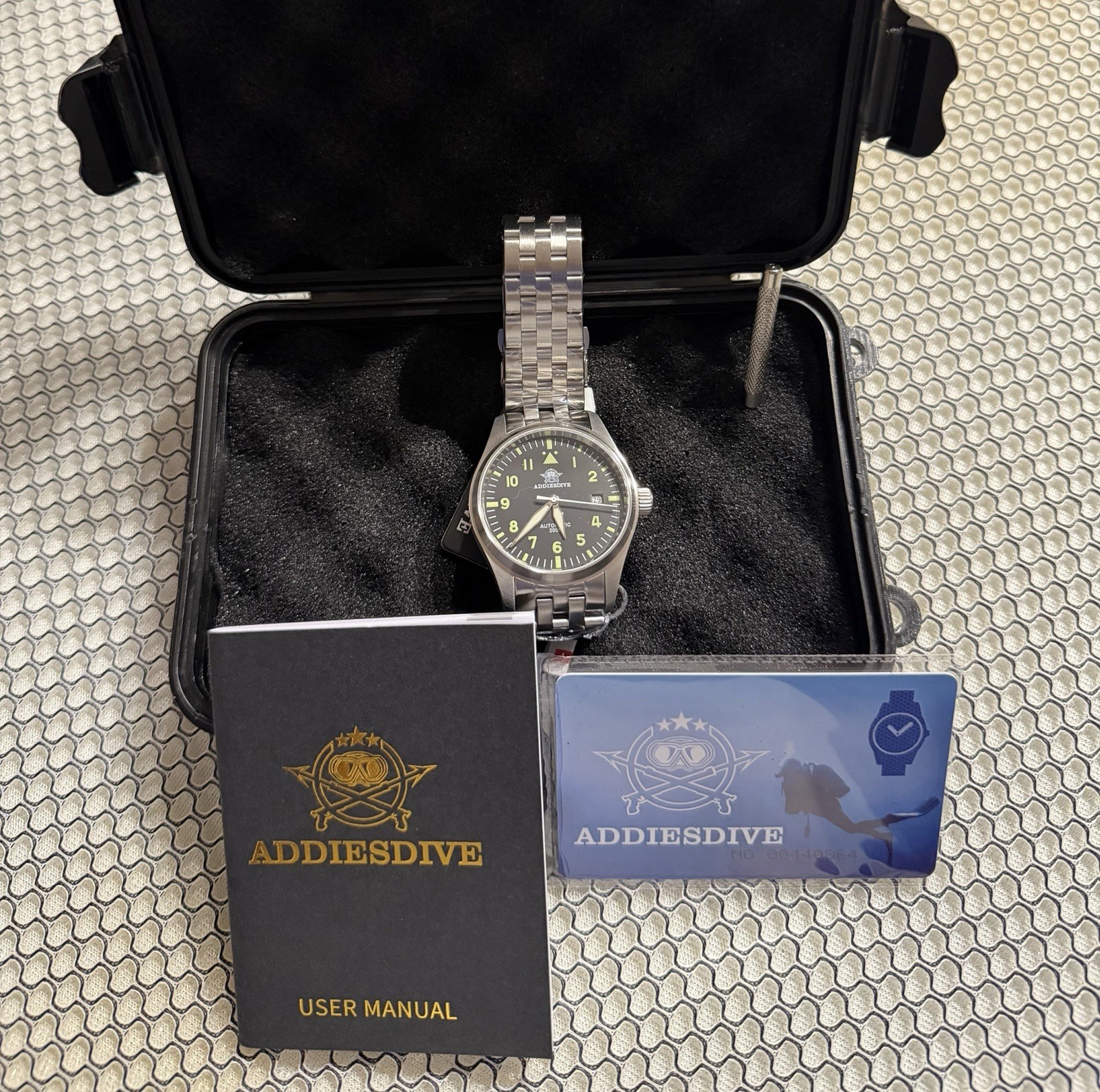 Addiesdive AD2519 Retro Automatic – 39mm Black Dial – Japan 8215 – NEW