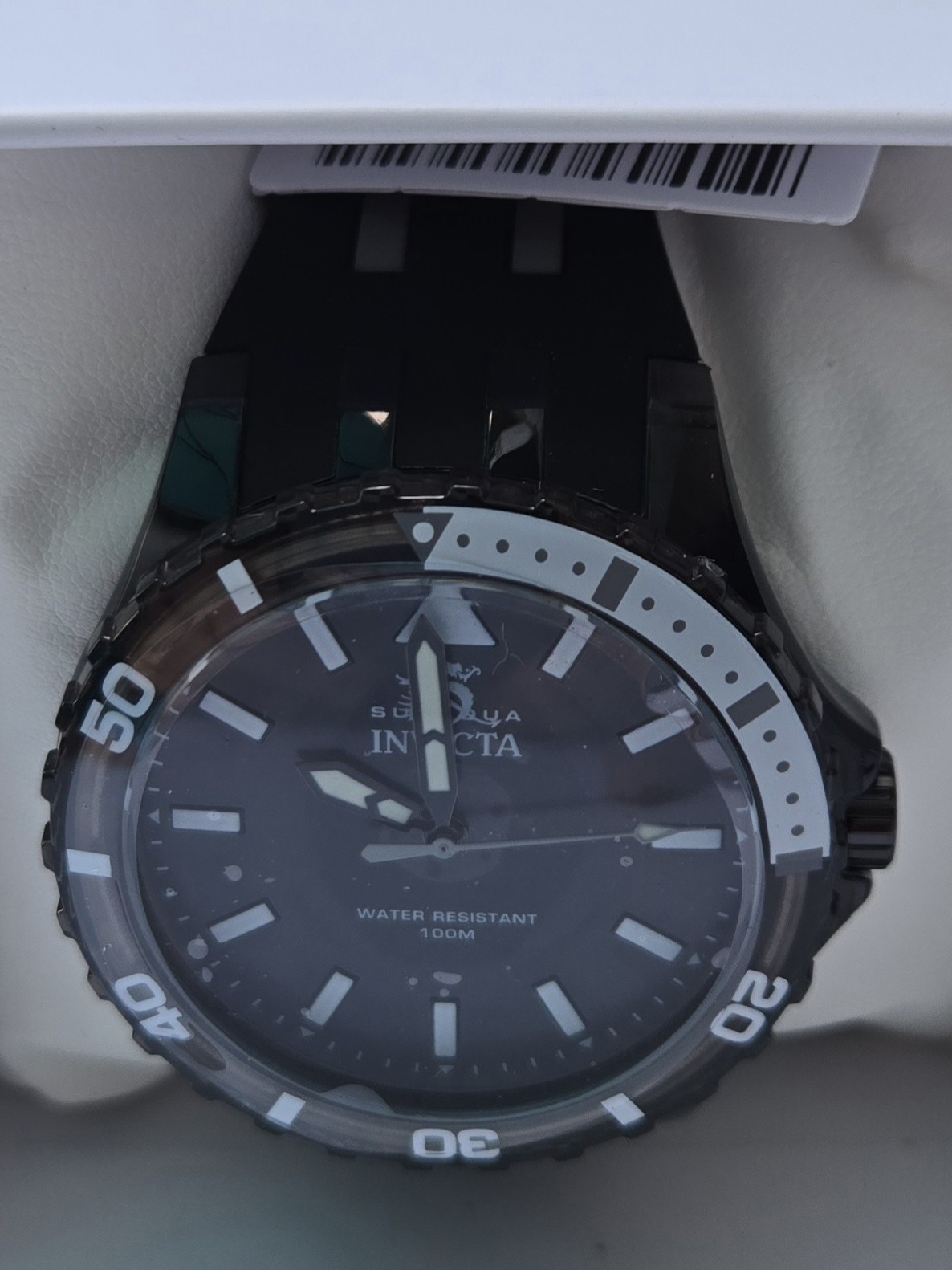 Invicta Men’s Watch Subaqua Quartz Black and Grey Silicone Rubber Strap 69447