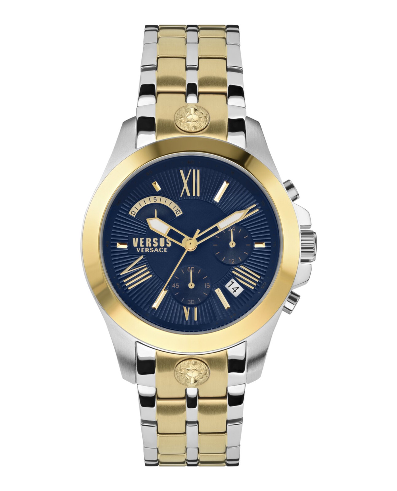 Versus Versace Mens Two Tone 44mm Bracelet Fashion Watch