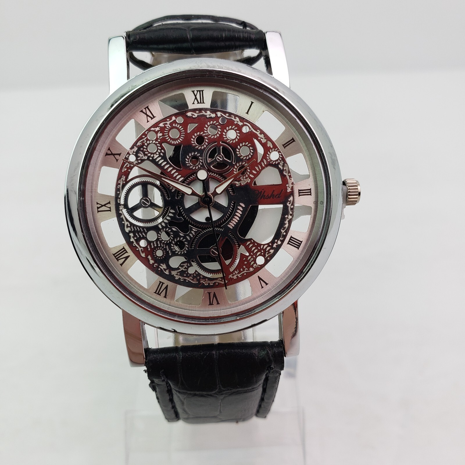 Unbranded Fashion Costume Mens Black Gears Formal Wrist Watch