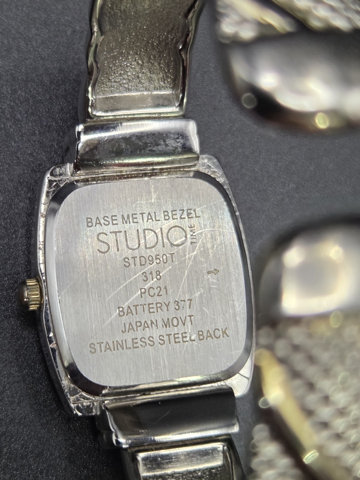 STUDIO Time STD950T Cuff Bracelet Quartz Analog Women’s Watch Sz. 6″ New Battery