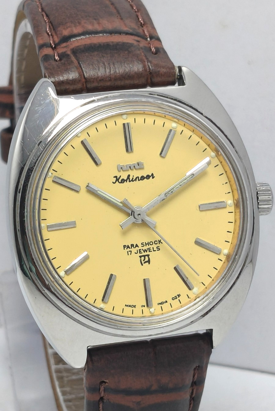 HMT Kohinooor 17J Hand Winding Wrist Watch For Men’s In Working Condition