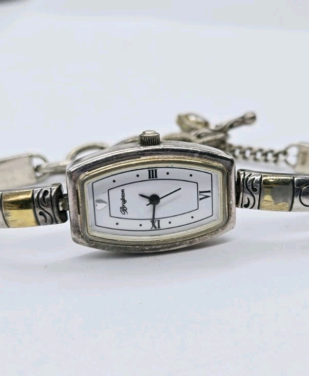 Brighton Watch Venezia Two tone New Battery Bracelet Band 8.5 in Toggle