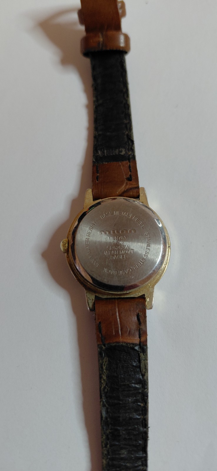 Milan Women’s Moon Phase Watch Gold Tone Leather Band