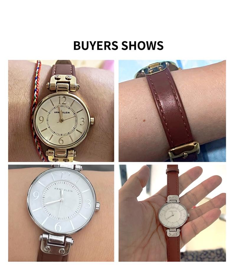 for Anne Klein Quality Genuine Leather Watch Band Straps Women Ak2618 2157 2156