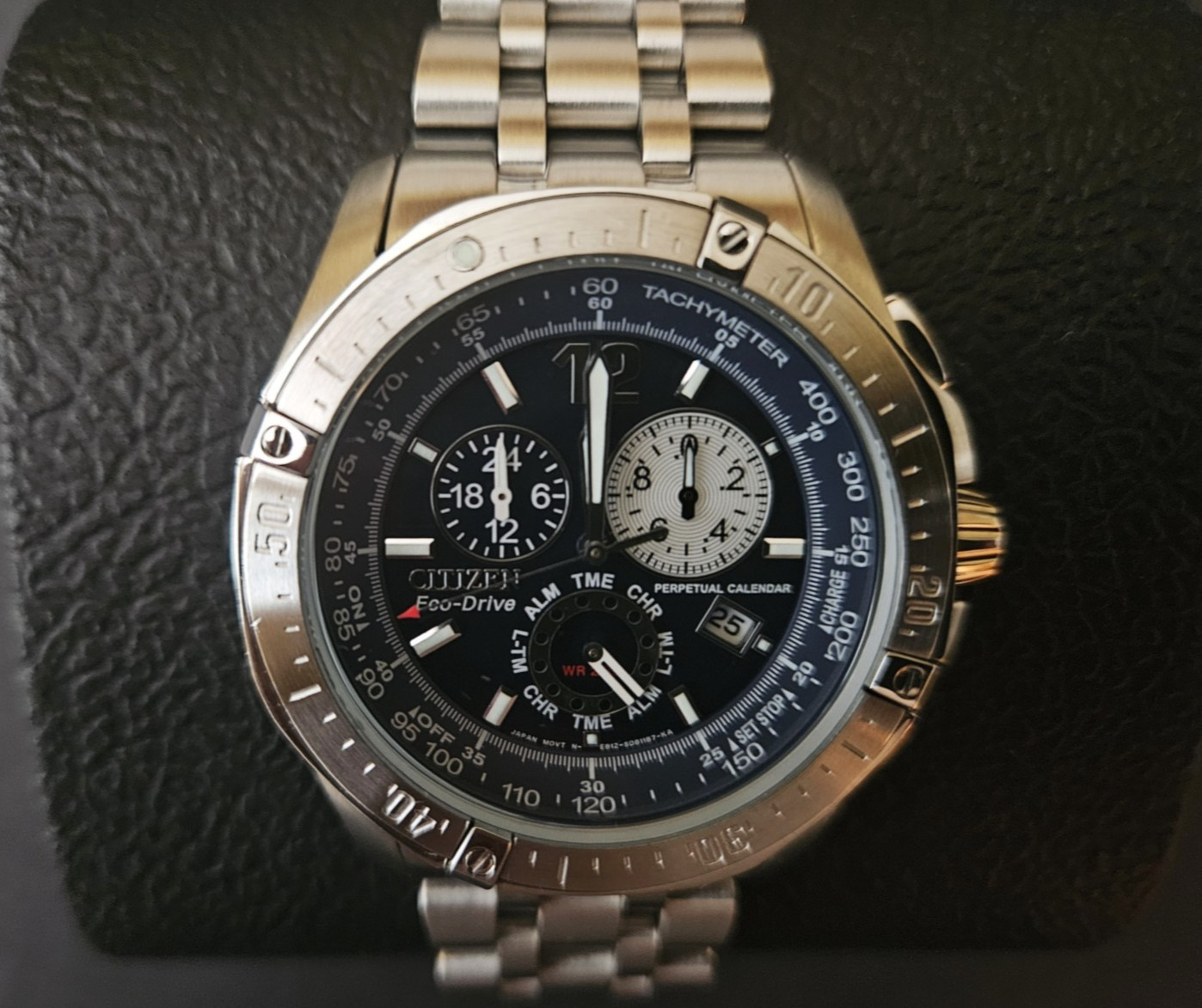 New Citizen BL5370-51L Chronograph EcoDrive Perpetual Calendar Tachymeter Watch