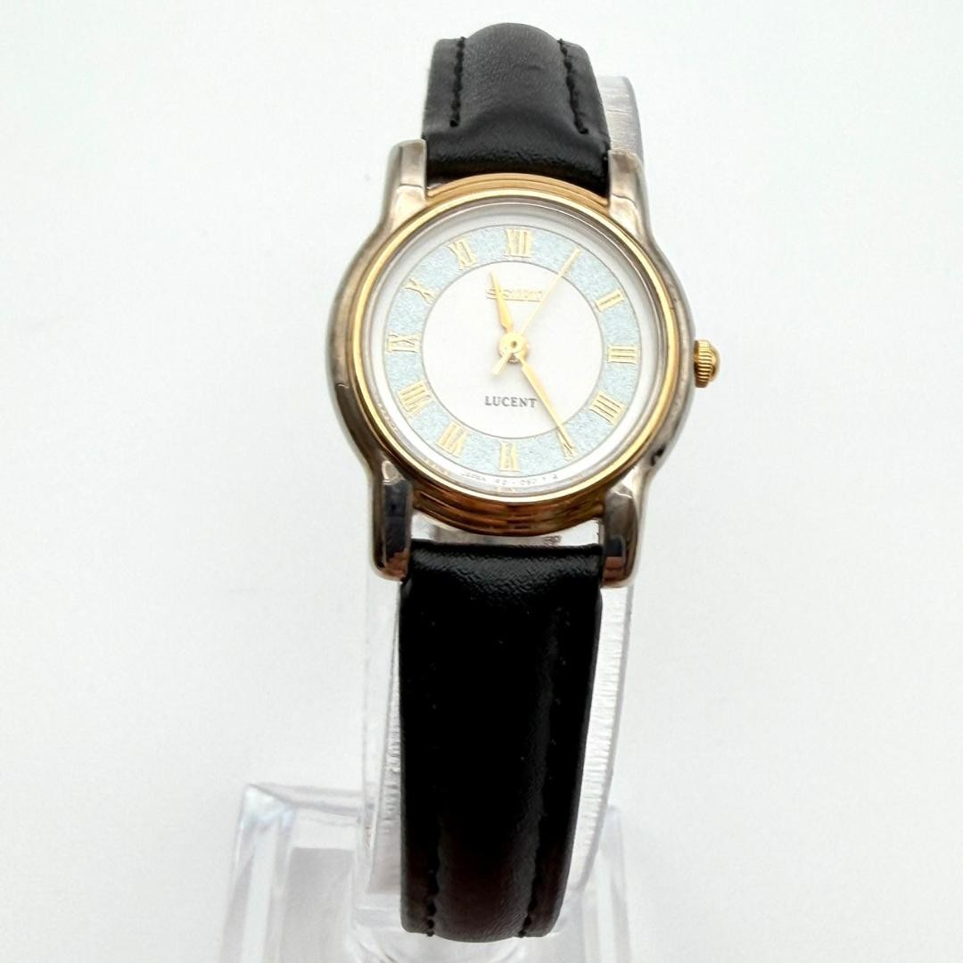 Mint condition Seiko watch, new battery, gold Roman numeral strap, women’s w