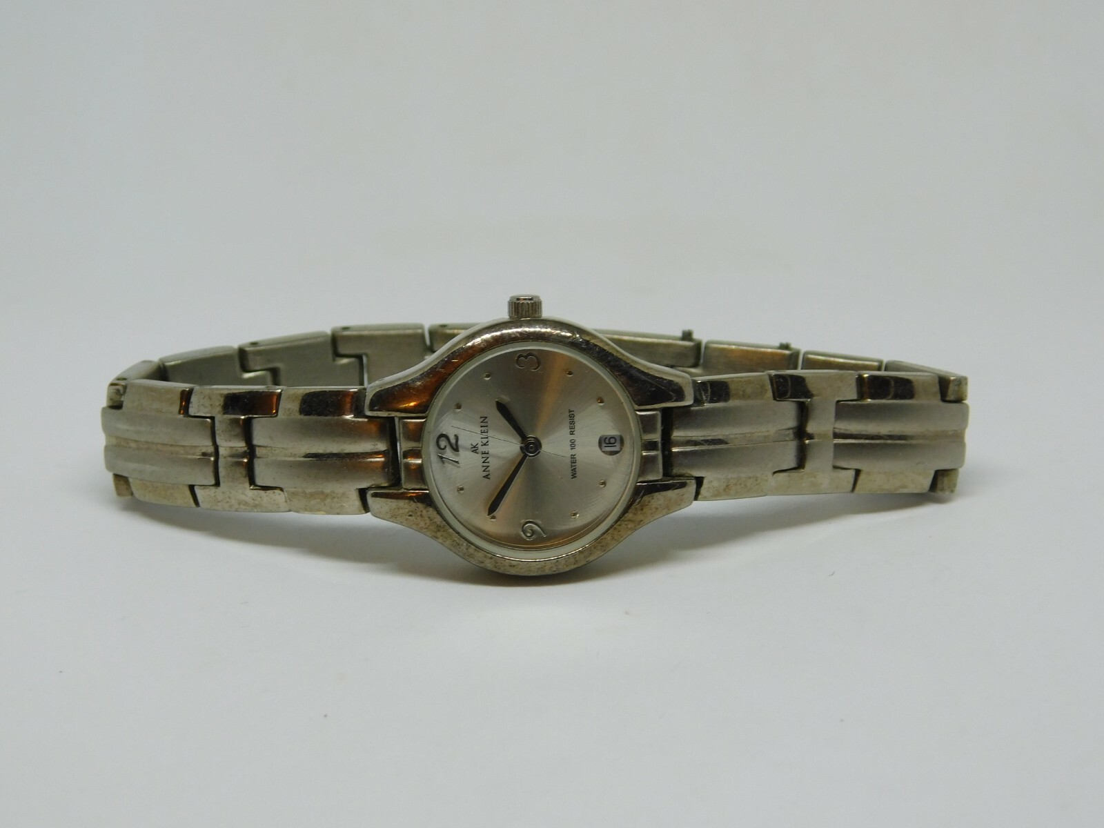 Anne Klein 10/4745 Silver Tone Quartz Women’s Watch Sz. 6 1/4″ New Battery