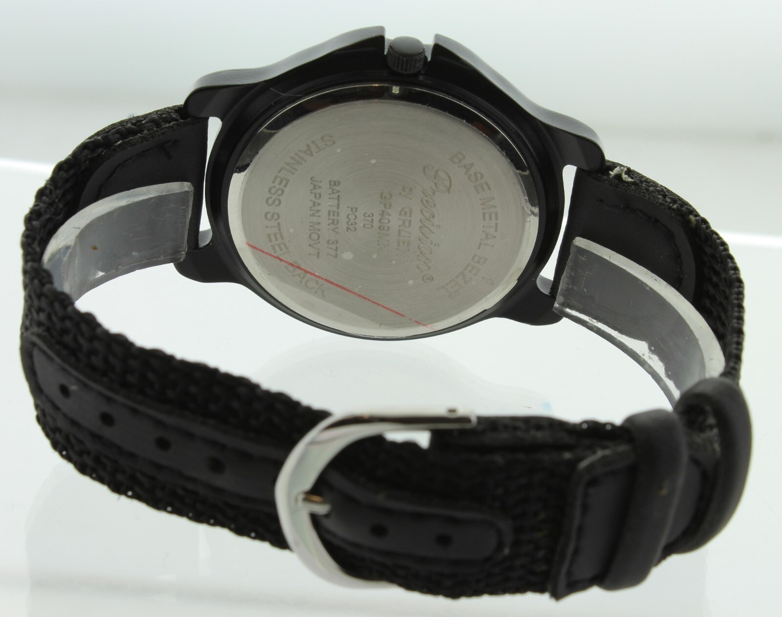 New Old Stock Gruen Precision Men’s Quartz Watch With date black band GP409