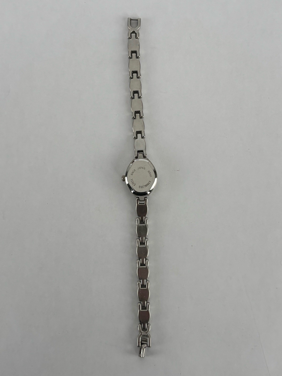 Lauristo 18mm Silver Tone White Dial Quartz Watch w/Bracelet & New Battery