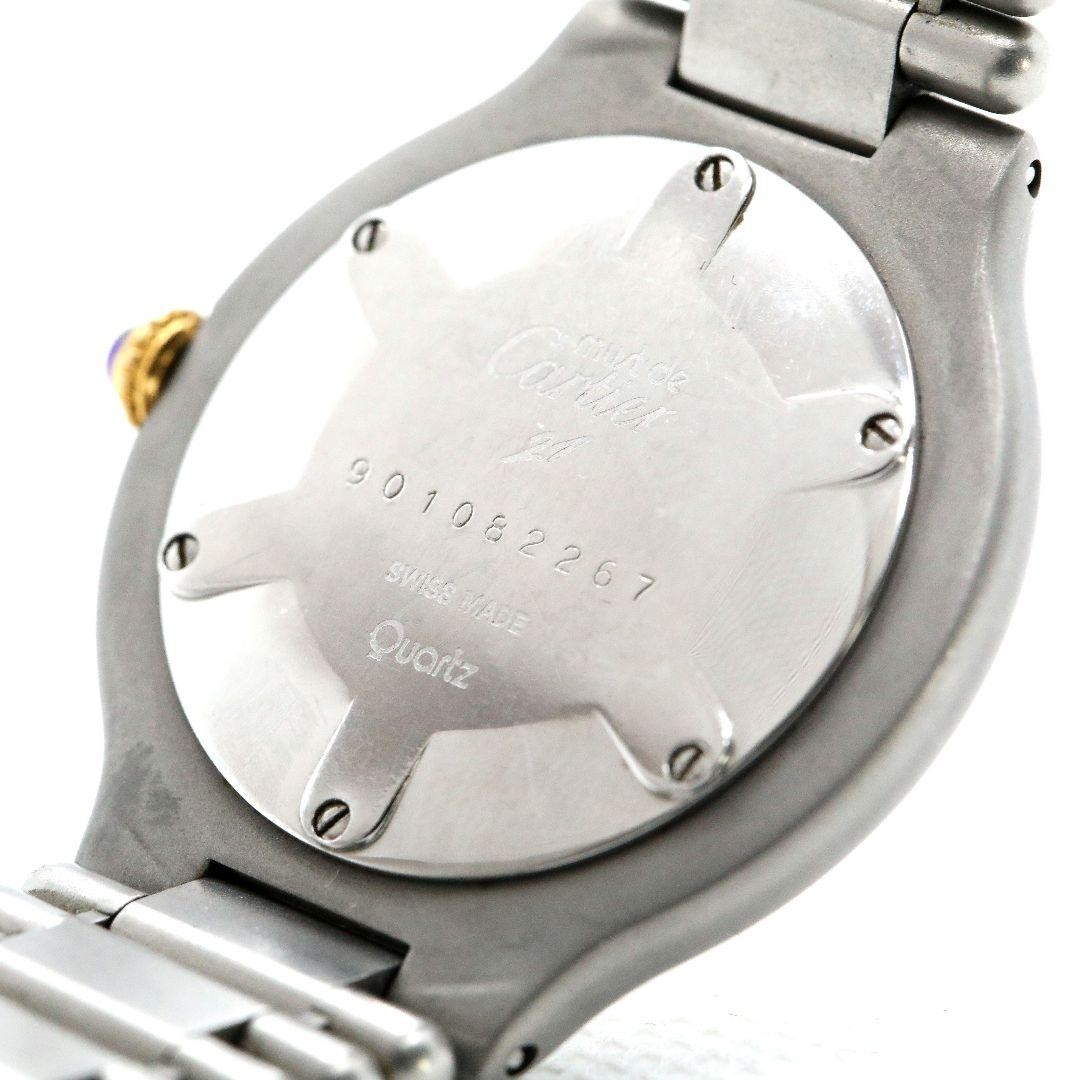 Cartier Must 21 Roman Combi Gold Quartz Wristwatch Boys Japan 071533
