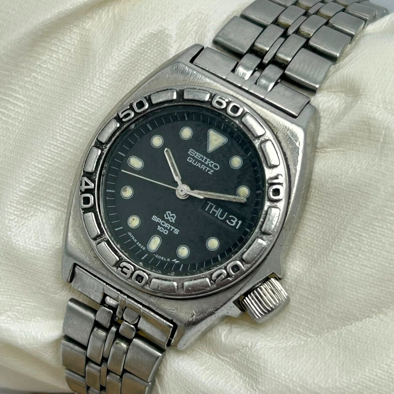 Seiko Sports Quartz 2626-008A Day/Date Vintage Women’s Watch