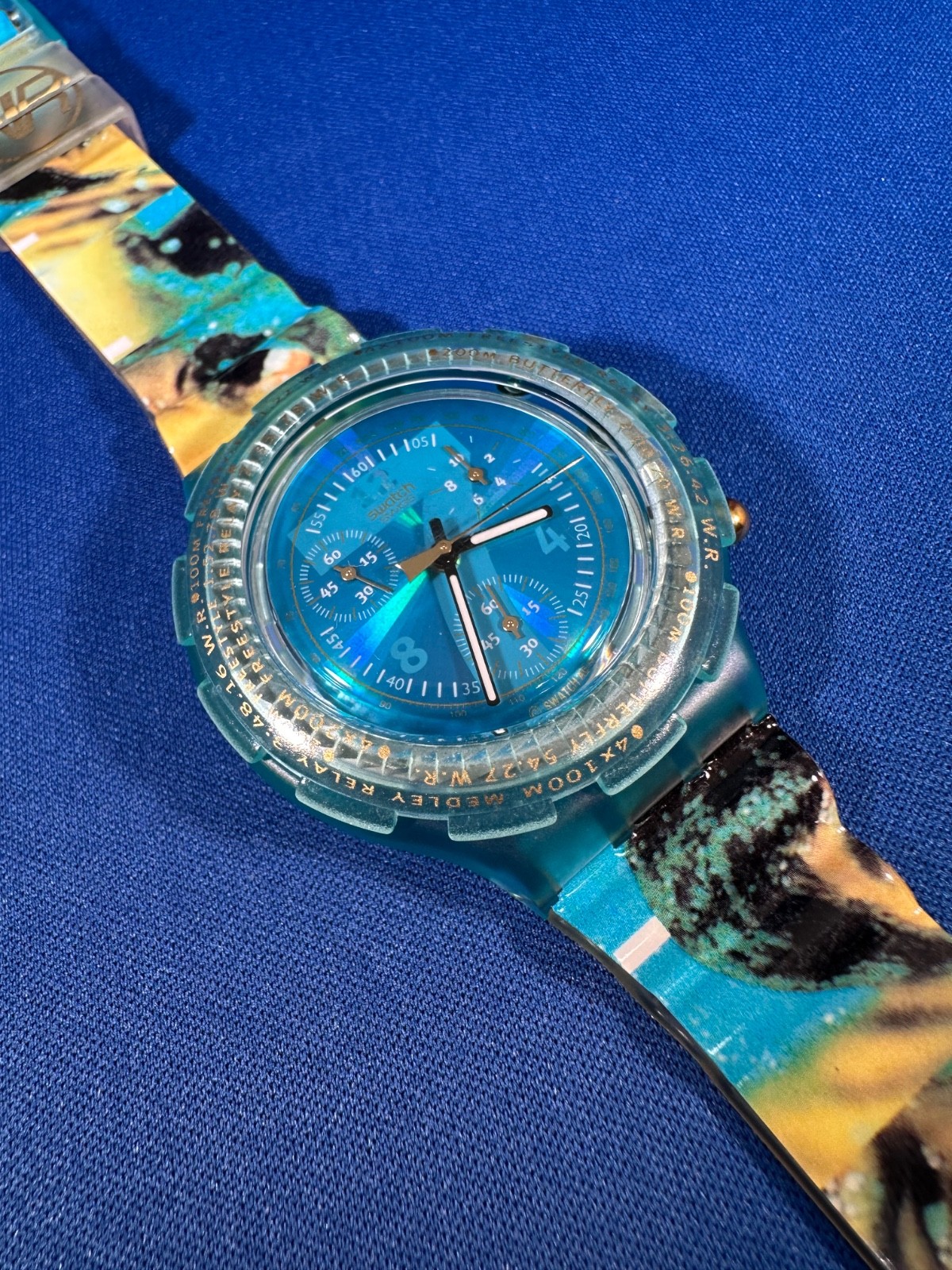 *1996 Atlanta Olympics Swatch Watch – AquaChrono Special – SBZ103 *NEW*