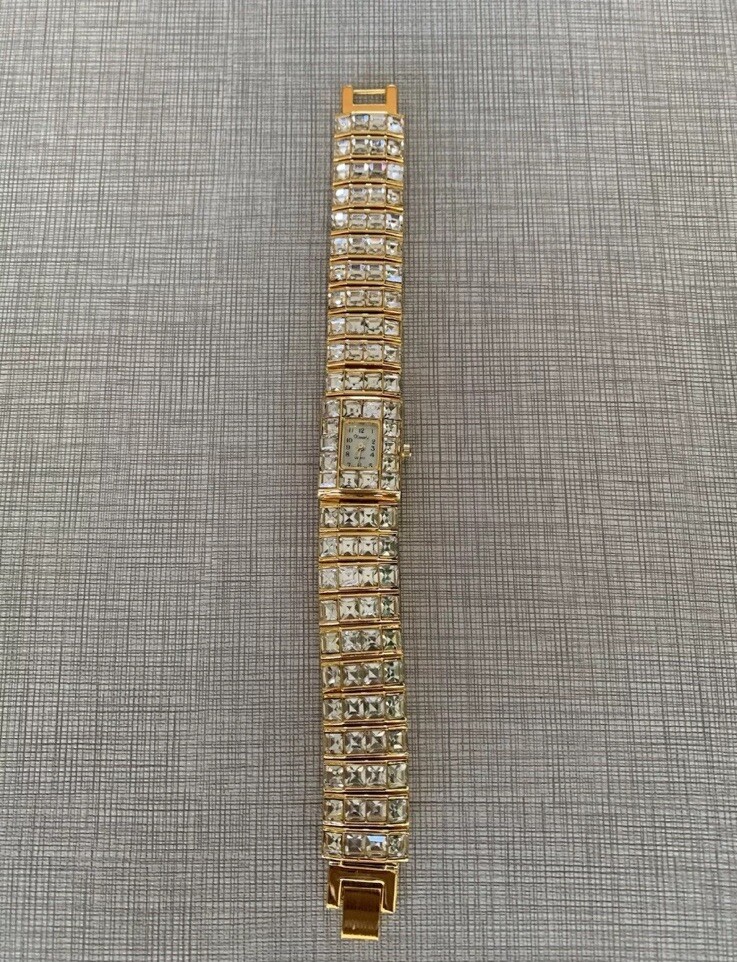 NEW Xanadu Clear Gold Rhinestones Women’s Watch