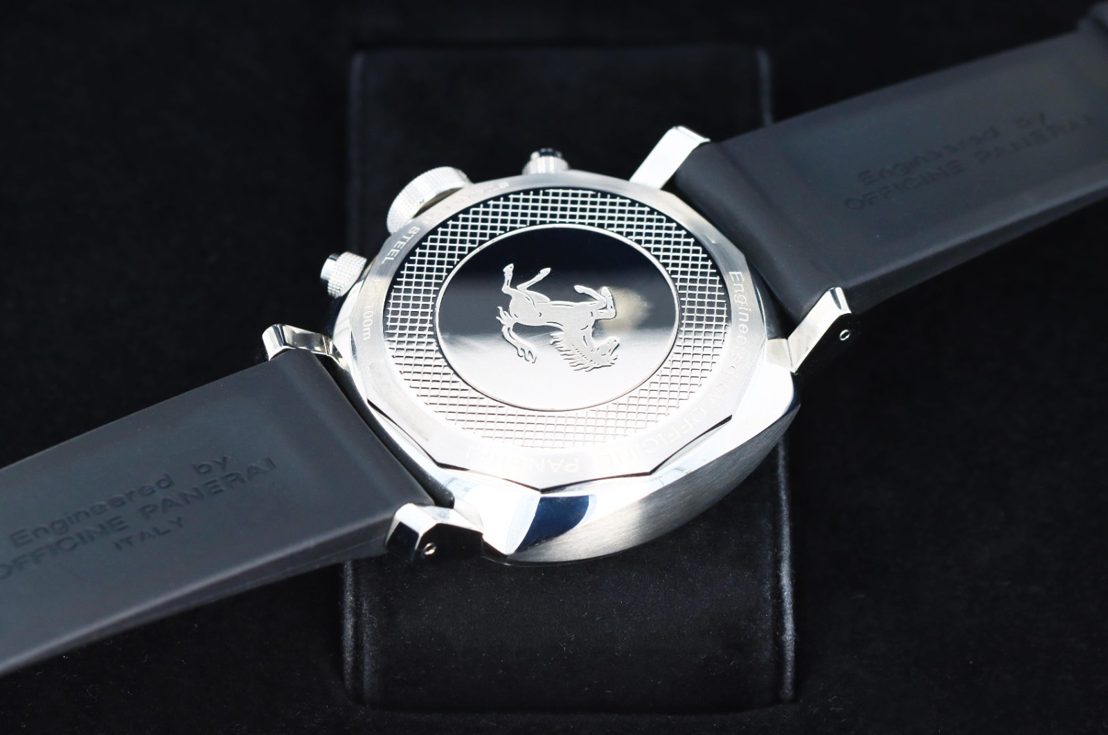 Panerai Ferrari Scuderia Chronograph, Black Dial, Limited to 800 -Steel FER00008