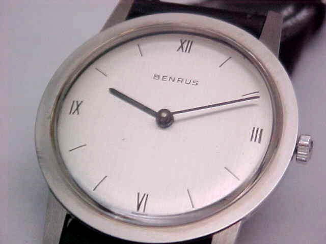 Classic Round Benrus Man’s Wrist Watch In Fine New Old Stock Condition